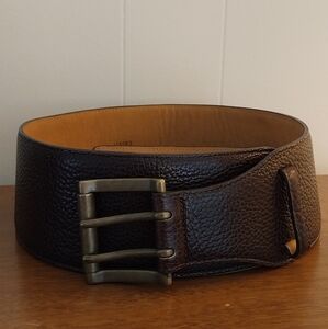 The Worth Collection Wide Leather Belt